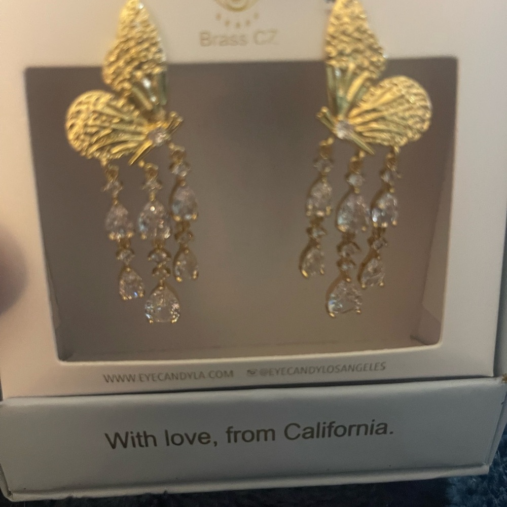 eye candy Gold Dangle Earrings